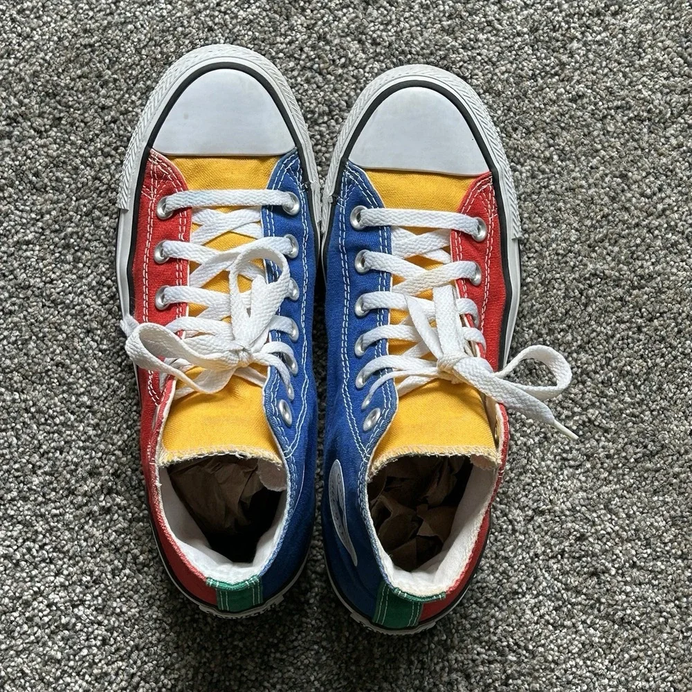 Converse Chuck Taylor All Star Colorblock High Top Sneaker Women's 8/Men's 6 $70 - Picture 7 of 10